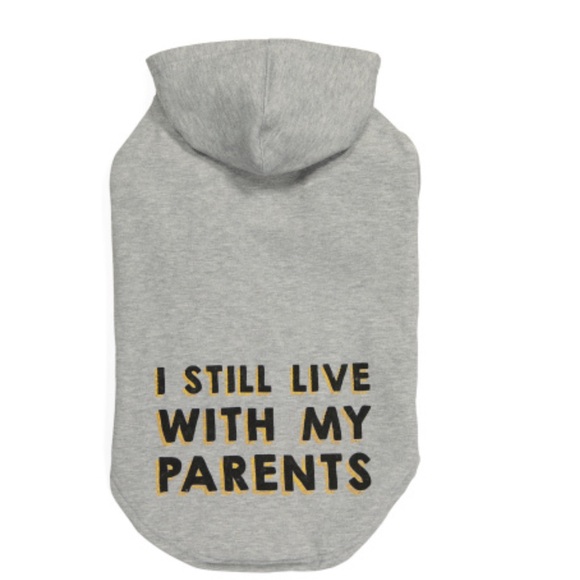 Novogratz Pet Other - Novogratz Pet “I Still Live With My Parents” Gray Hoodie - Size X-Small